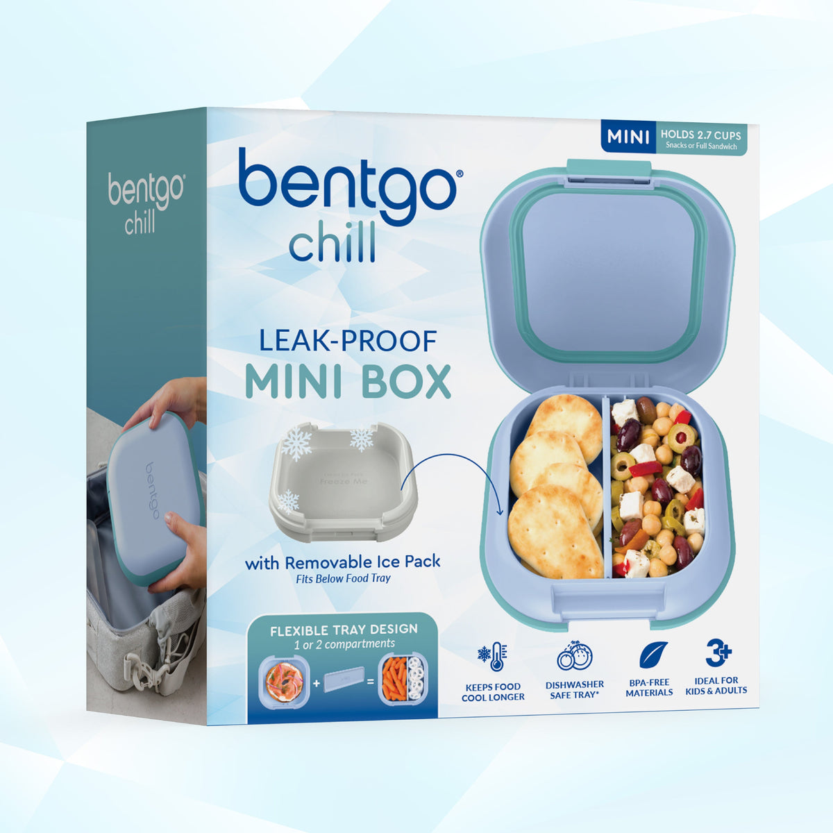 Bentgo® Chill Mini Lunch Box - Tide Blues | Packaging Image