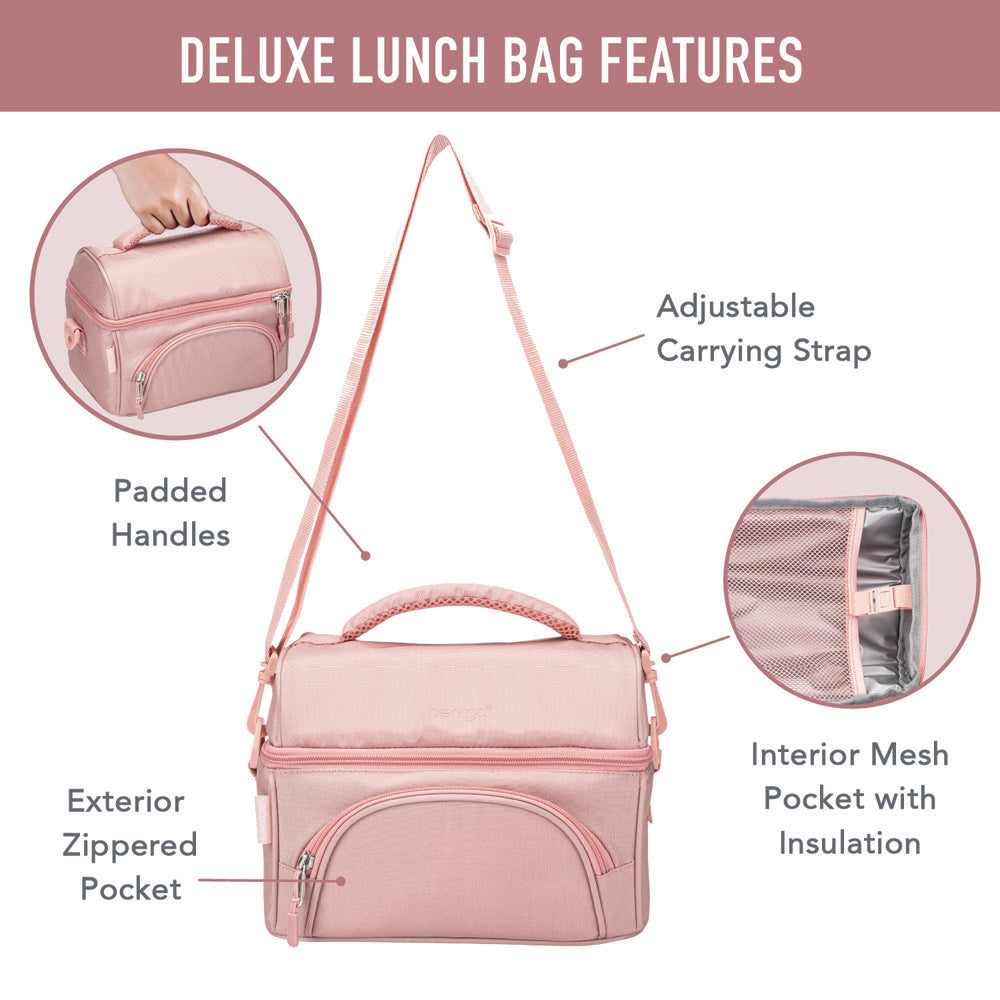 Bentgo® Deluxe 4-Piece Lunch Set | Bento Box Lunch Set - Blush