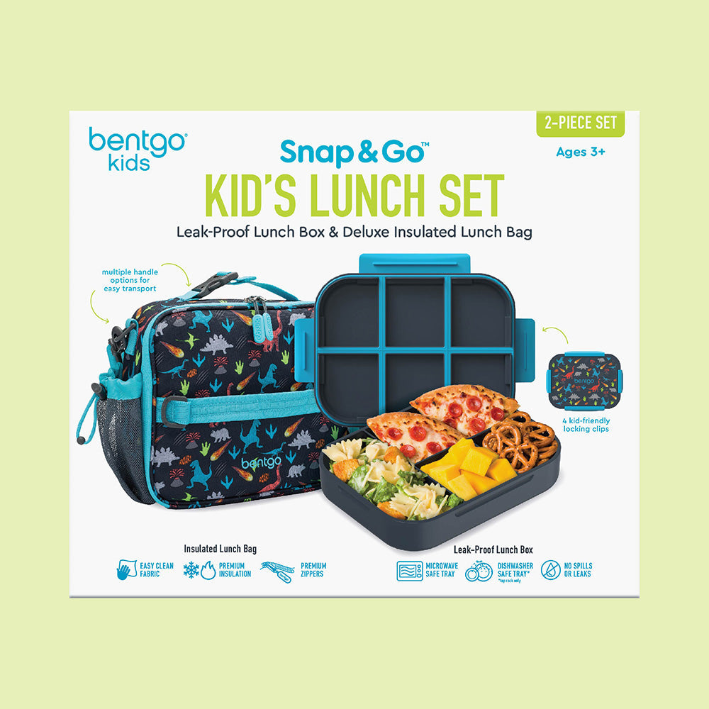 Bentgo® Kids Snap & Go 2-Piece Lunch Set - Dinosaur | Packaging