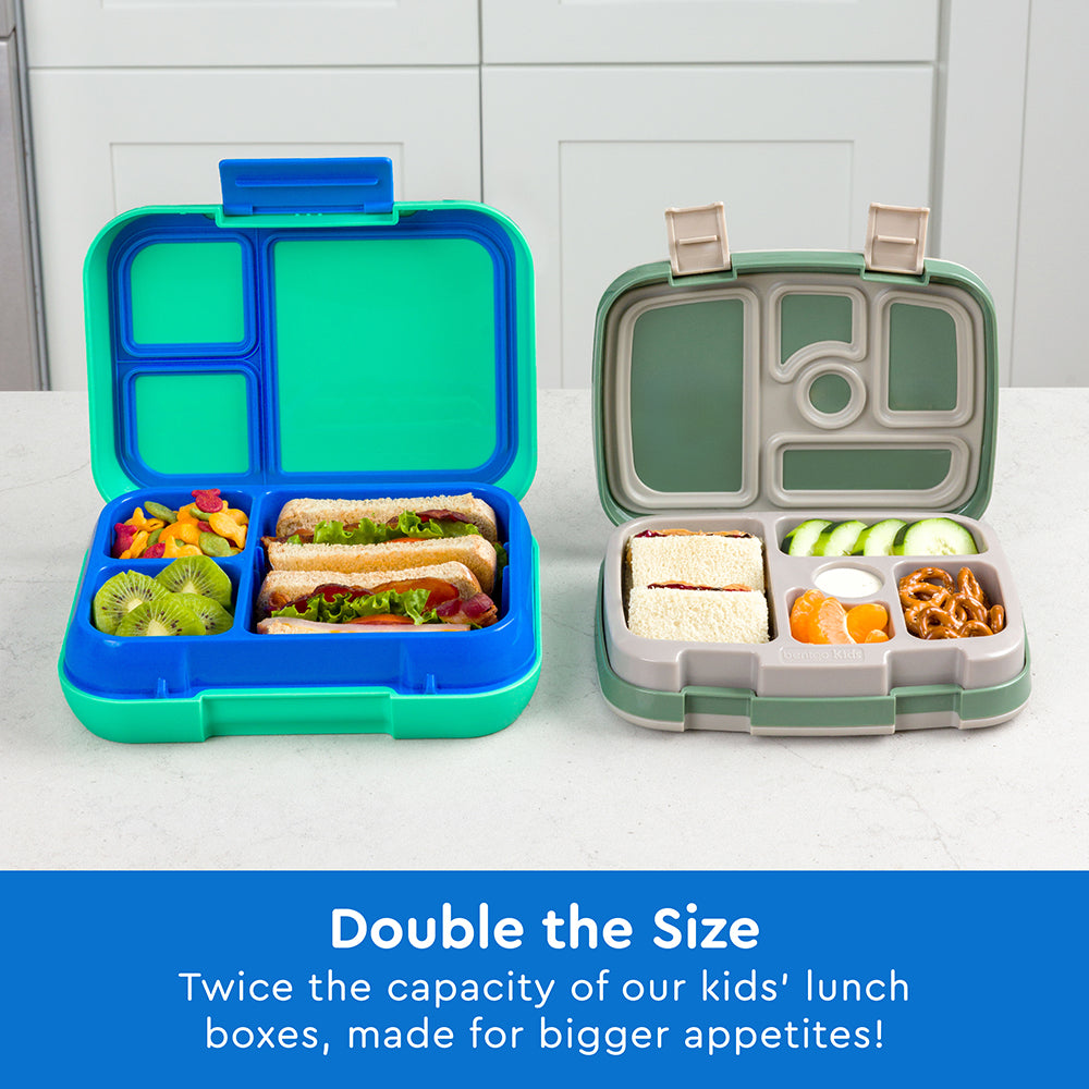Bentgo® Pop Lunch Box- Spring Green/Blue | Double The Size - Twice The Capacity Of Our Kids’ Lunch Boxes, Made For Bigger Appetites!