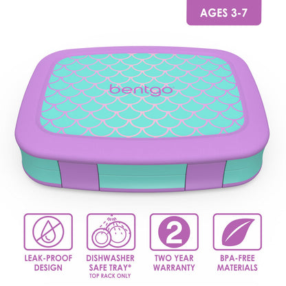 Bentgo® Kids Lunch Box, Bag, & Ice Packs | Mermaid Scales