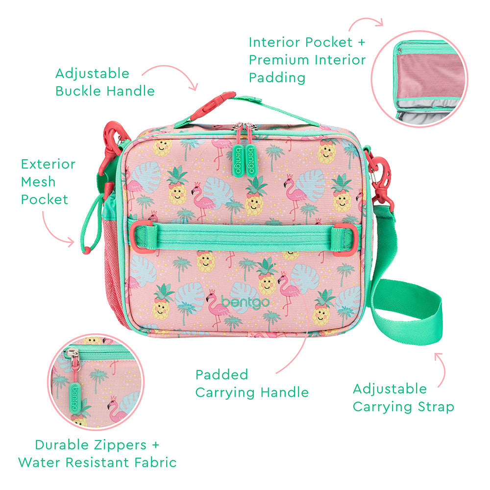 Bentgo Kids Prints Lunch Box, Lunch Bag, & Ice Packs - Tropical