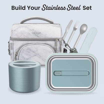 Bentgo® MicroSteel Lunch Box - Aqua | Built Your Stainless Steel Set